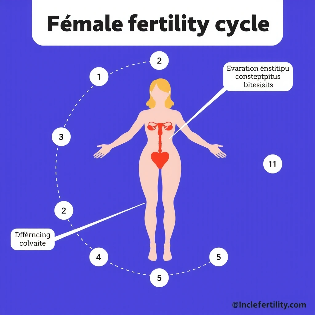 Schéma du cycle de fertilité féminine