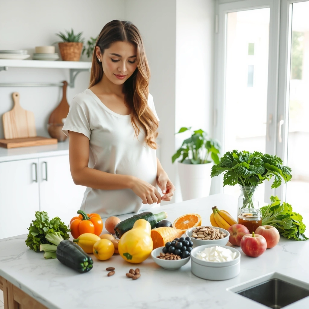 Femme consommant des aliments fertilité